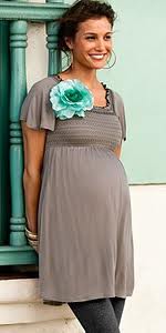 Romantyczna ciążowa sukienka tunika